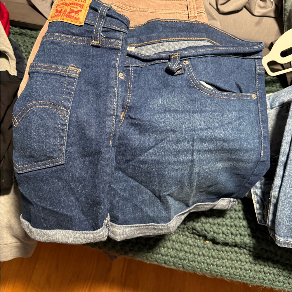 Levi's Dark Blue Jean Shorts